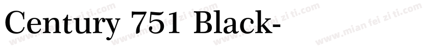 Century 751 Black字体转换
